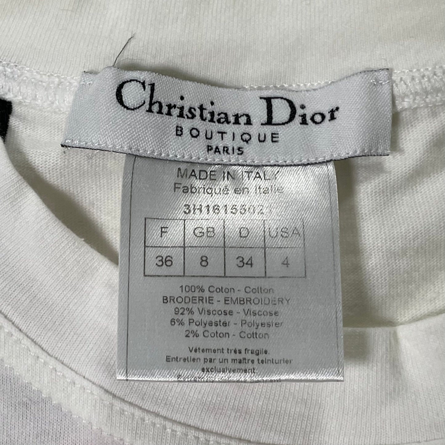 CHRISTIAN DIOR Fall Winter 2003 Adiorable 69 Embroidered T-Shirt
