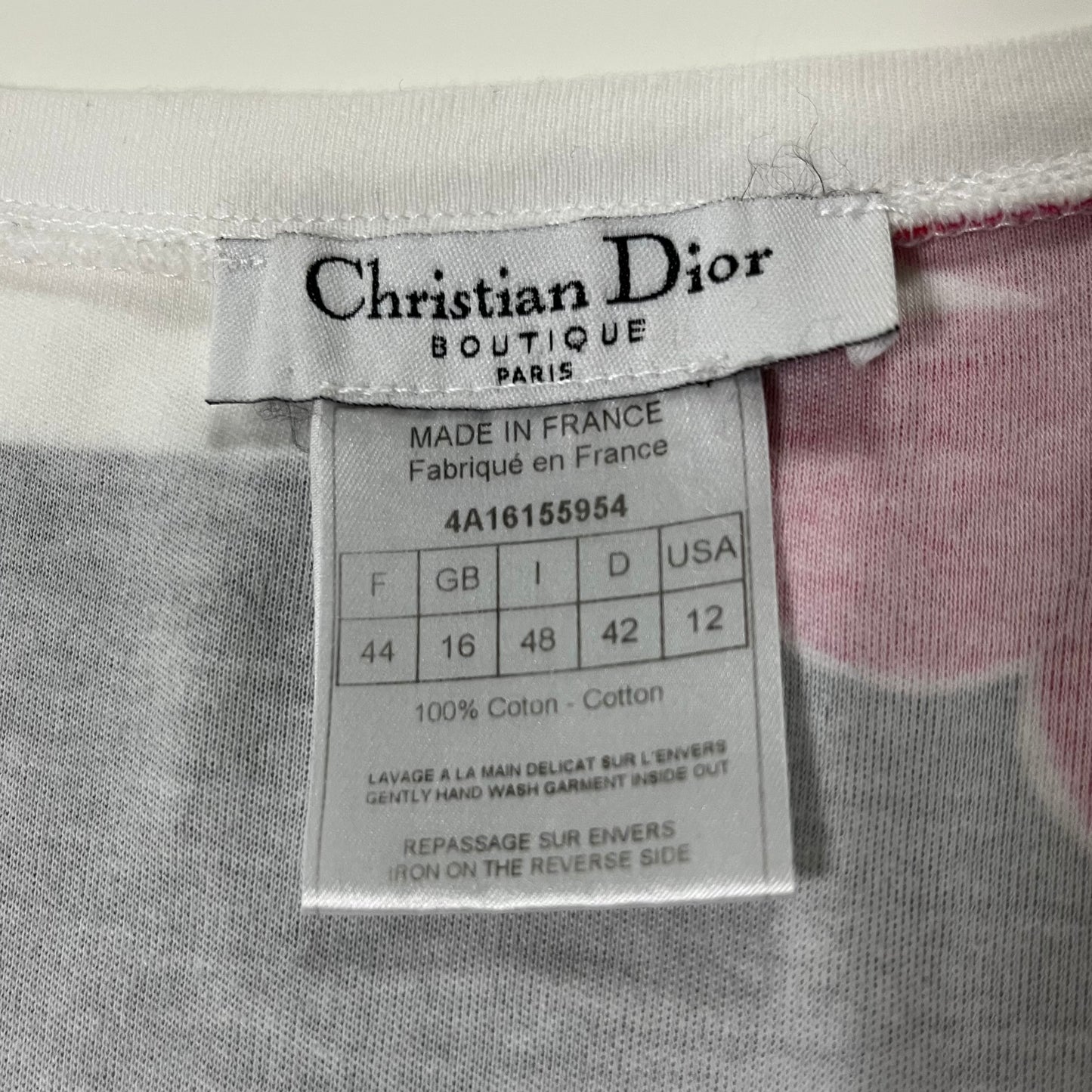CHRISTIAN DIOR Spring Summer 2004 Striped Floral T-Shirt