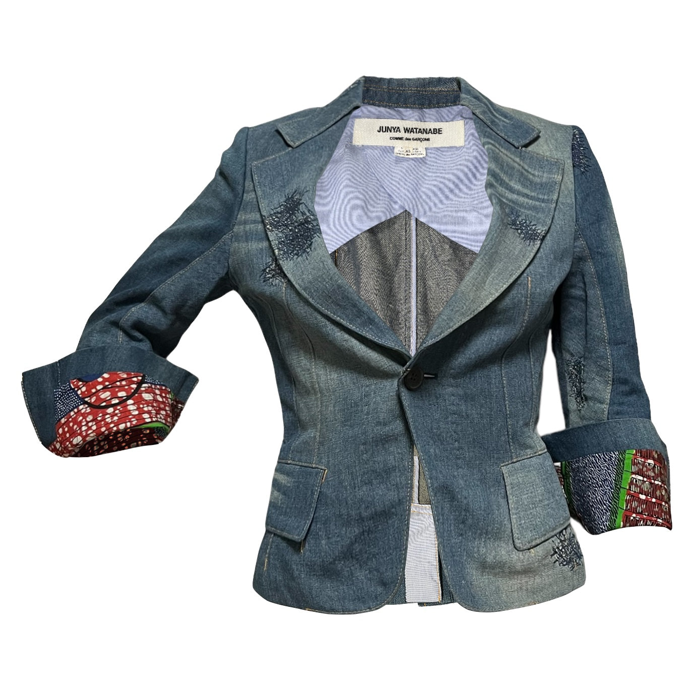 JUNYA WATANABE Spring Summer 2009 African Print Denim Jacket