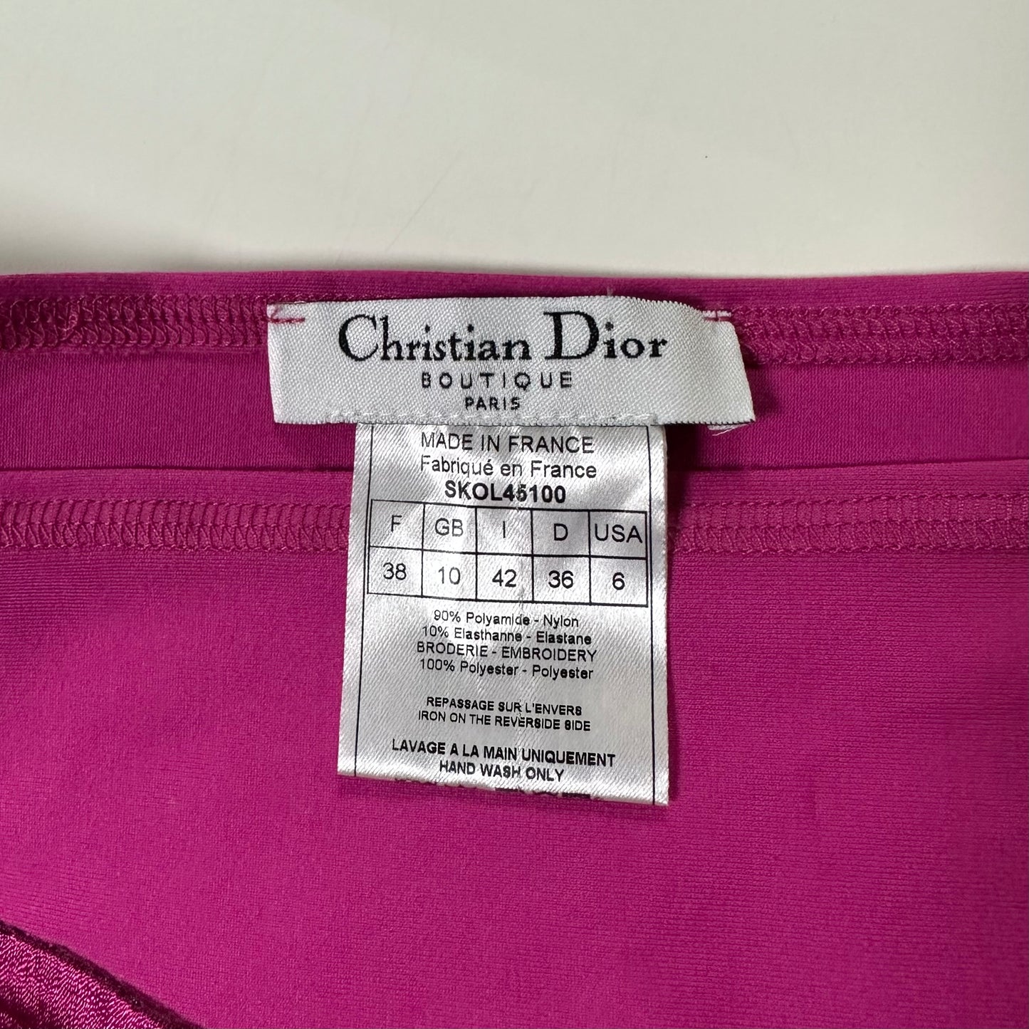 CHRISTIAN DIOR Fall Winter 2004 "I Heart Dior" Embroidered Logo Long Sleeve T-Shirt