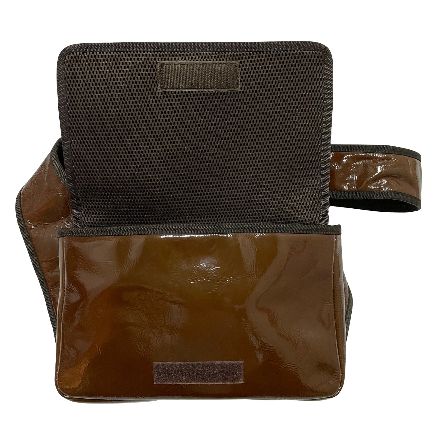 MIU MIU Fall Winter 1999 Enameled Leather Mesh Shoulder Bag
