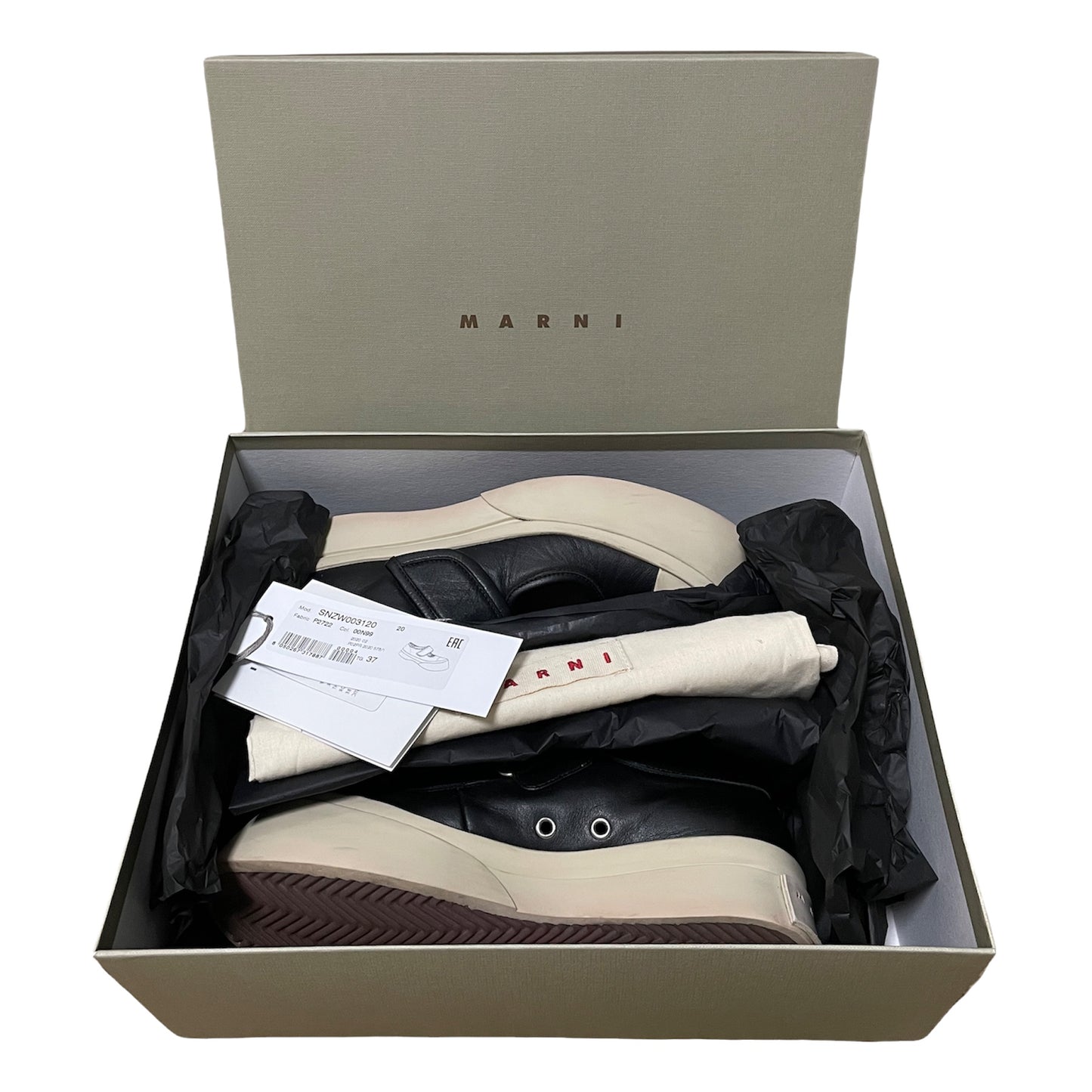 MARNI Pablo Leather Velcro Sneakers