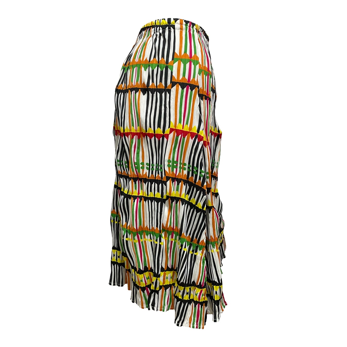 PLEATS PLEASE ISSEY MIYAKE Spring Summer 2002 Pleated Checkered Midi Skirt