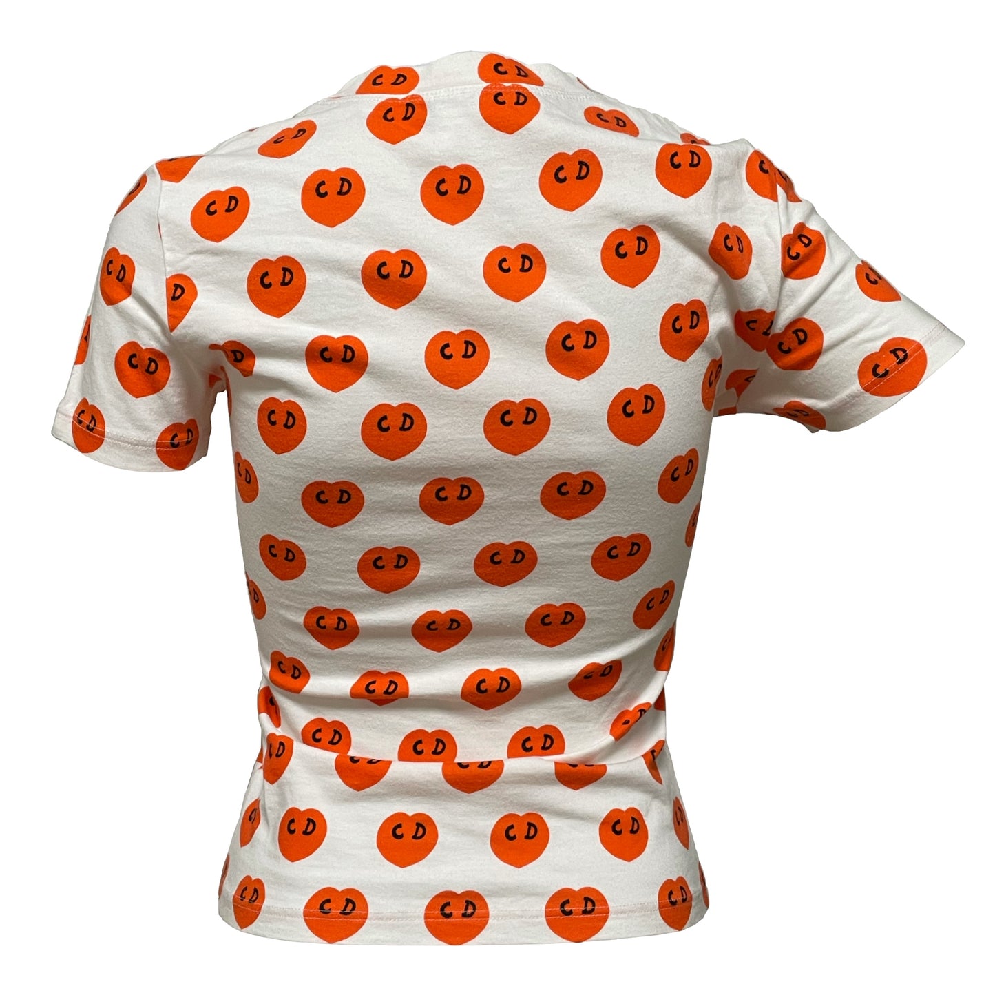 CHRISTIAN DIOR Spring Summer 2002 CD Logo Heart Print T-Shirt