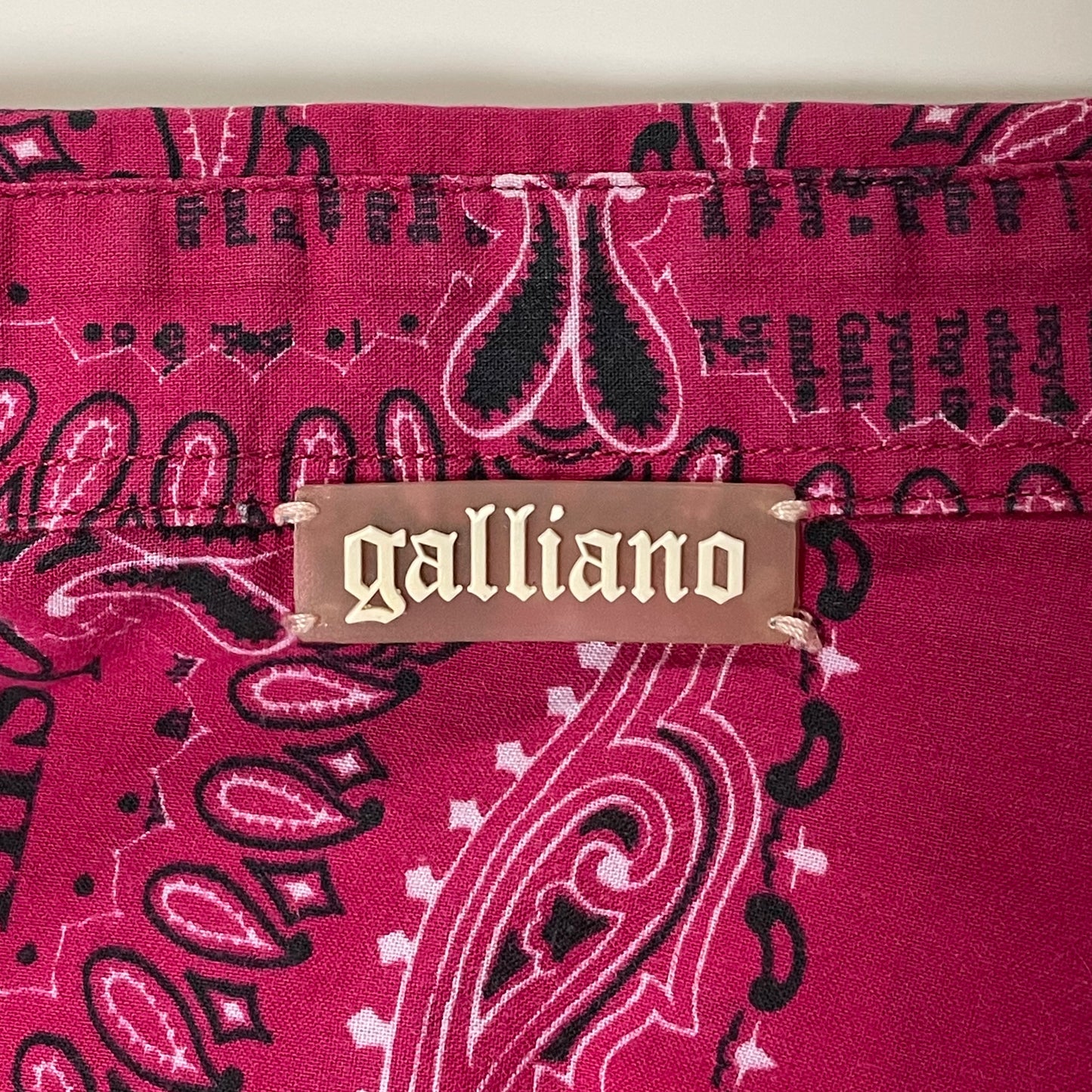 JOHN GALLIANO Newspaper Print Paisley Shirt