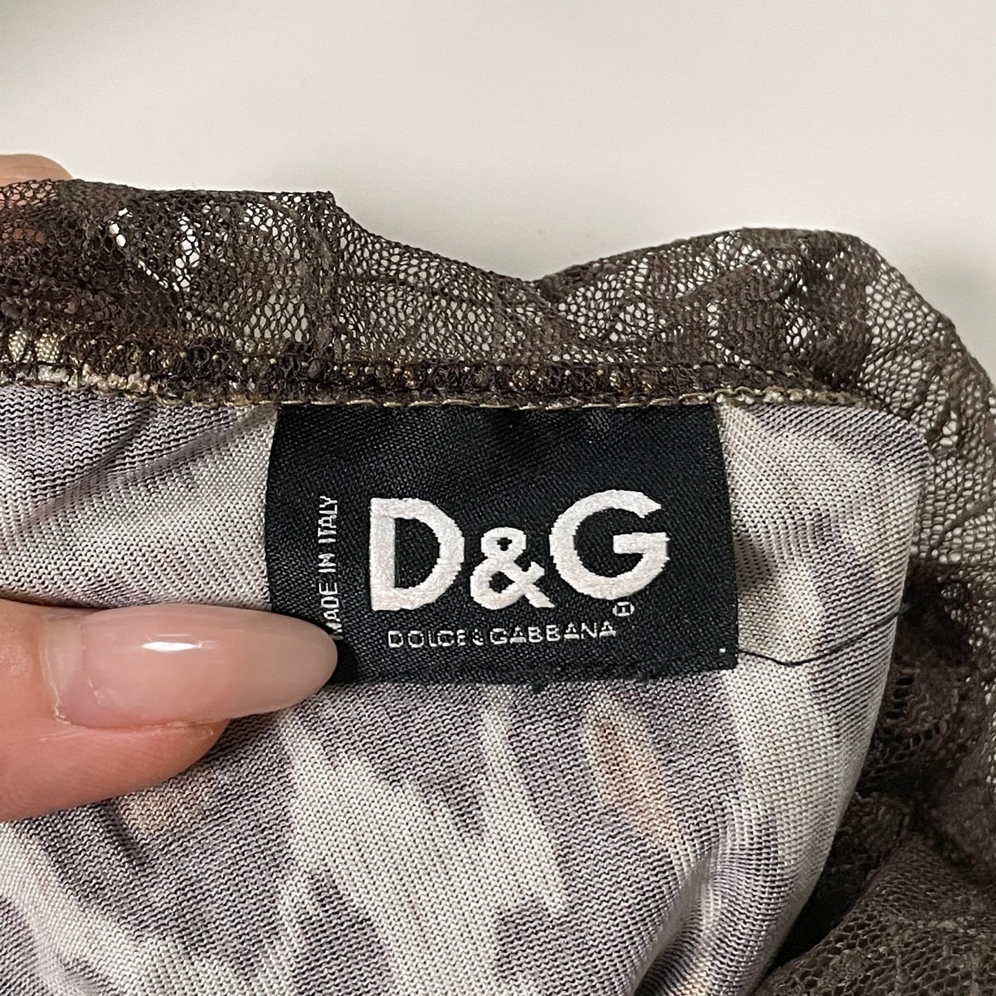 D&G Leopard Print Lace Top