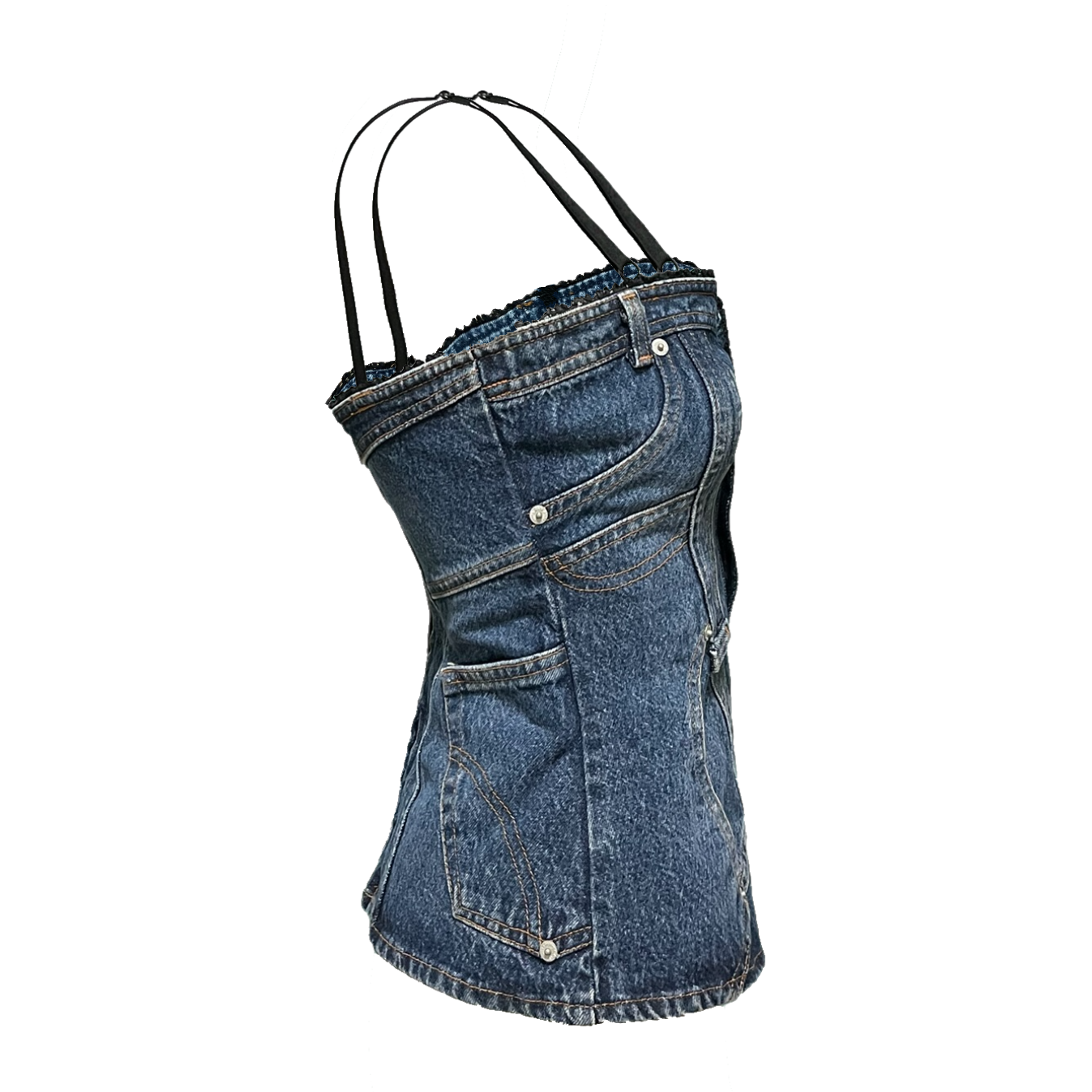 D&G Patchwork Denim Bustier