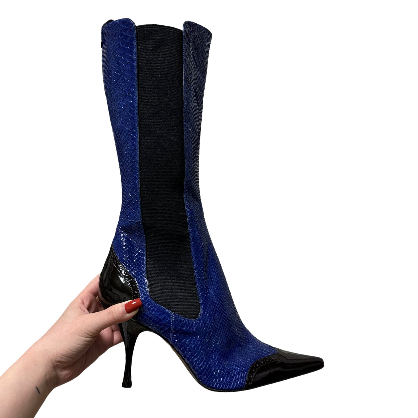 DOLCE&GABBANA Fall Winter 2004 Python Pointed Knee Boots