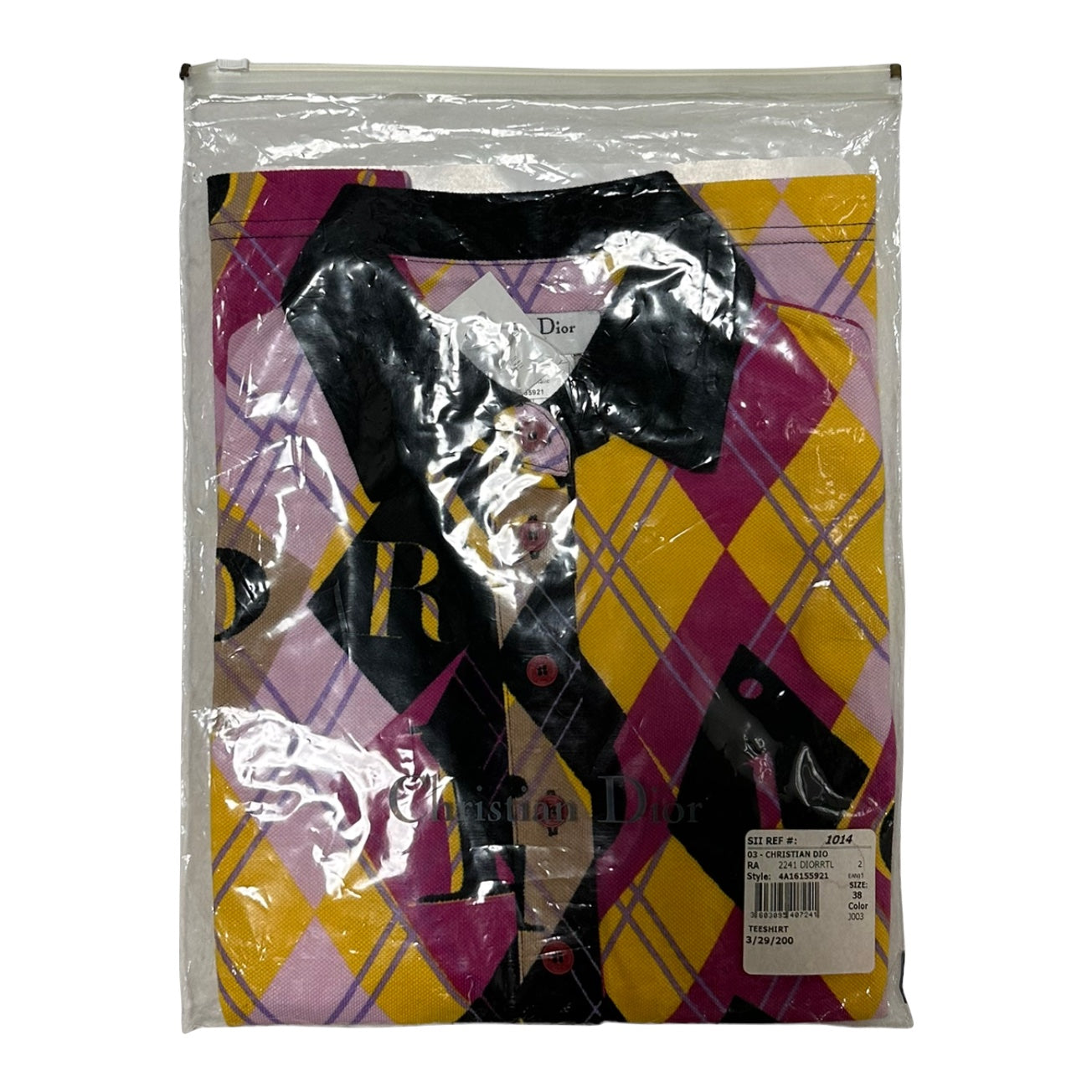 CHRISTIAN DIOR Fall Winter 2004 Golf Checkered Sleeveless Polo Shirt