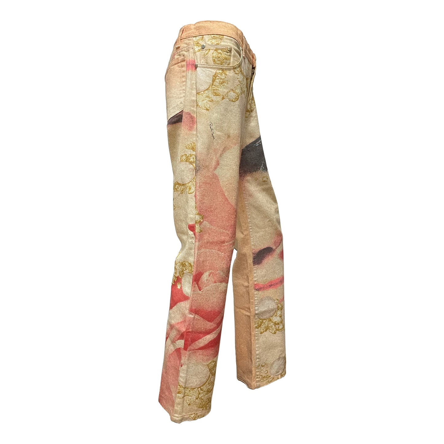 ROBERTO CAVALLI Spring Summer 2001 Print Denim Pants