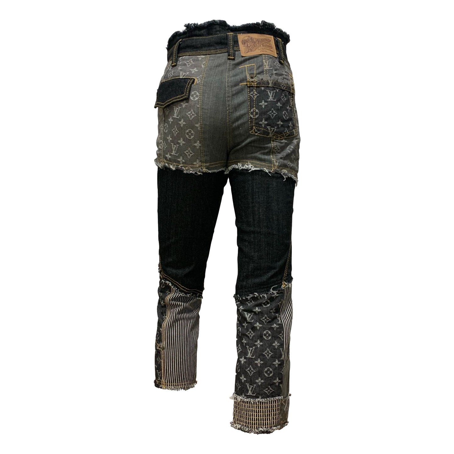 LOUIS VUITTON Spring Summer 2007 Monogram Patchwork Denim Jeans