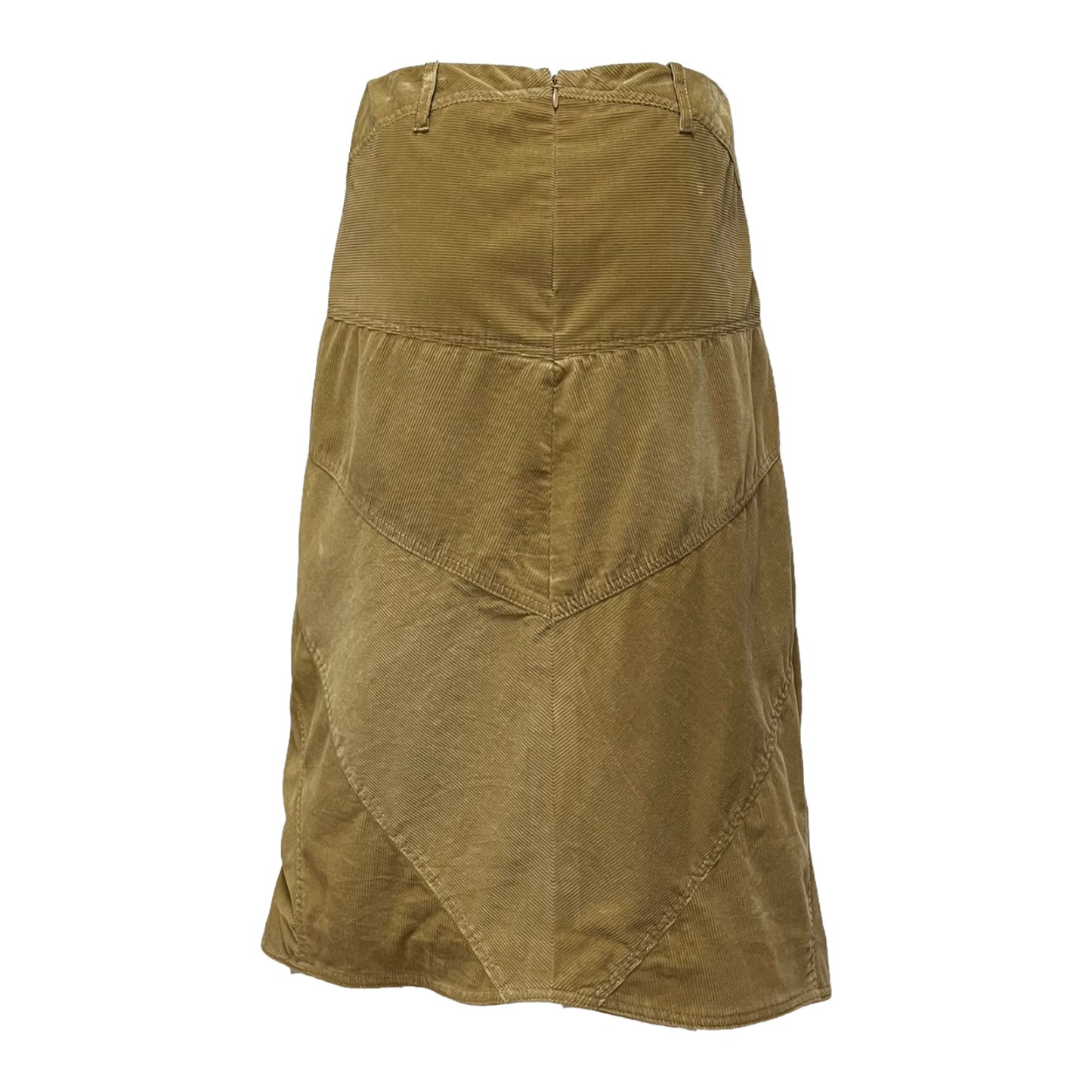 DOLCE&GABBANA Fall Winter 2002 Butterfly Patchwork Corduroy Midi Skirt