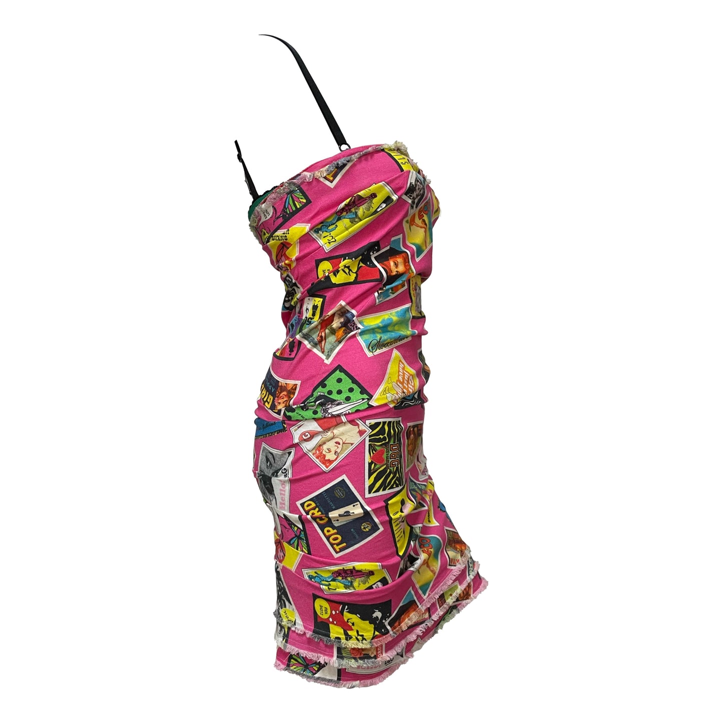 D&G Spring Summer 2004 Graphic Print Denim Mini Dress