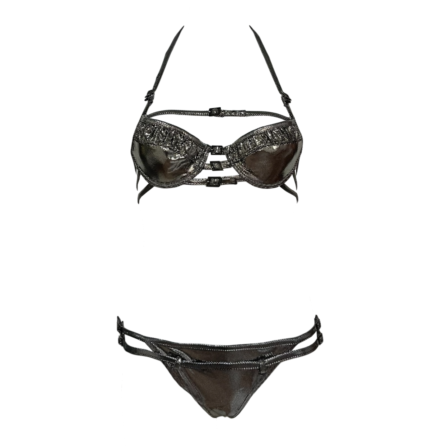 CHRISTIAN DIOR Spring Summer 2003 Strap Metallic Bikini