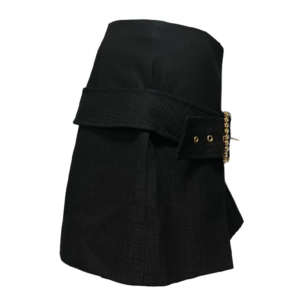 DOLCE&GABBANA Fall Winter 2001 Swarovski Buckle Mini Skirt