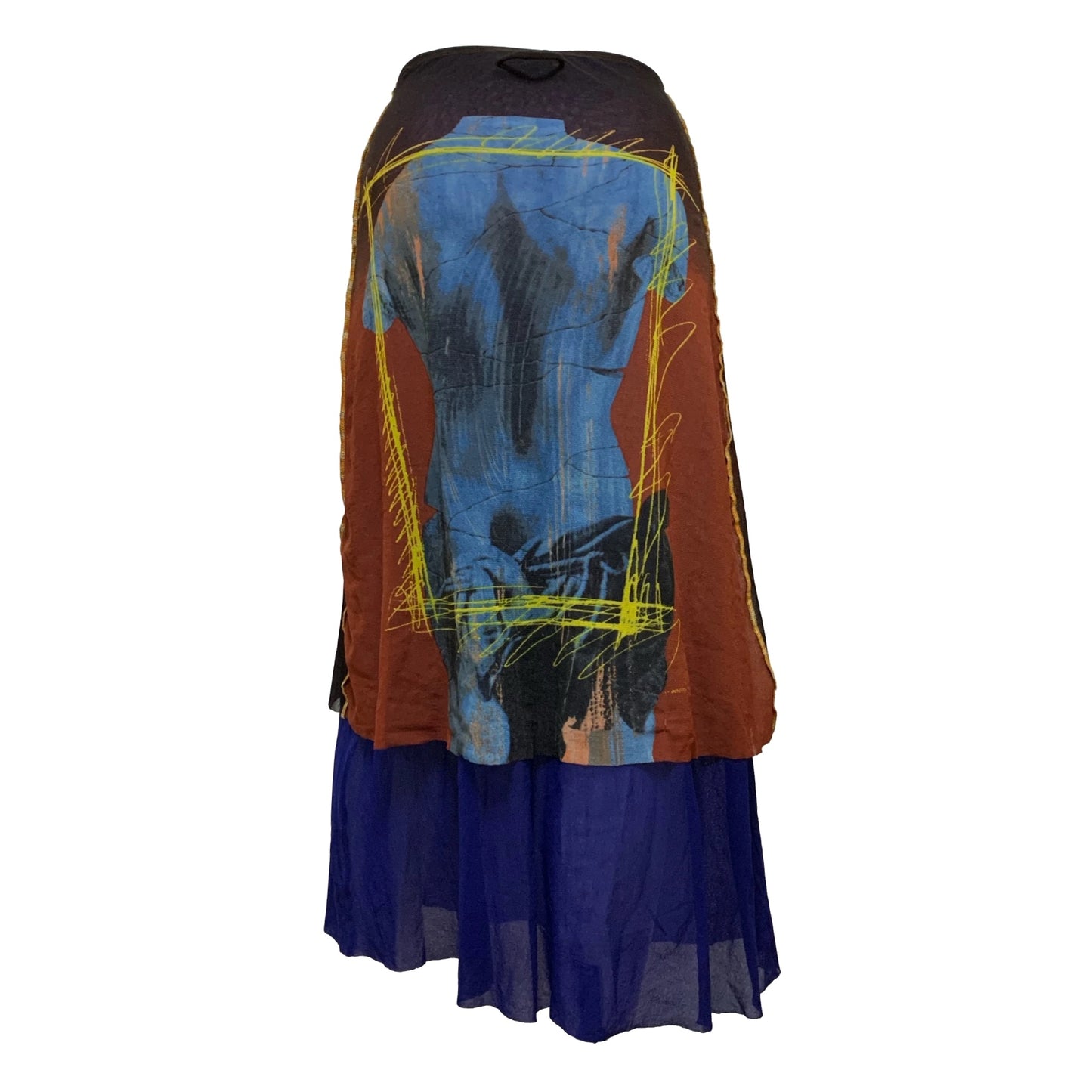 JEAN PAUL GAULTIER Spring Summer 1999 Venus De Milo Mesh Maxi Skirt