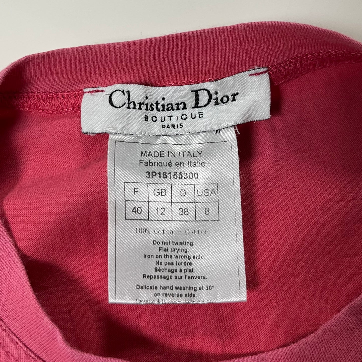 CHRISTIAN DIOR Spring Summer 2003 "J'ADORE DIOR" Tank Top