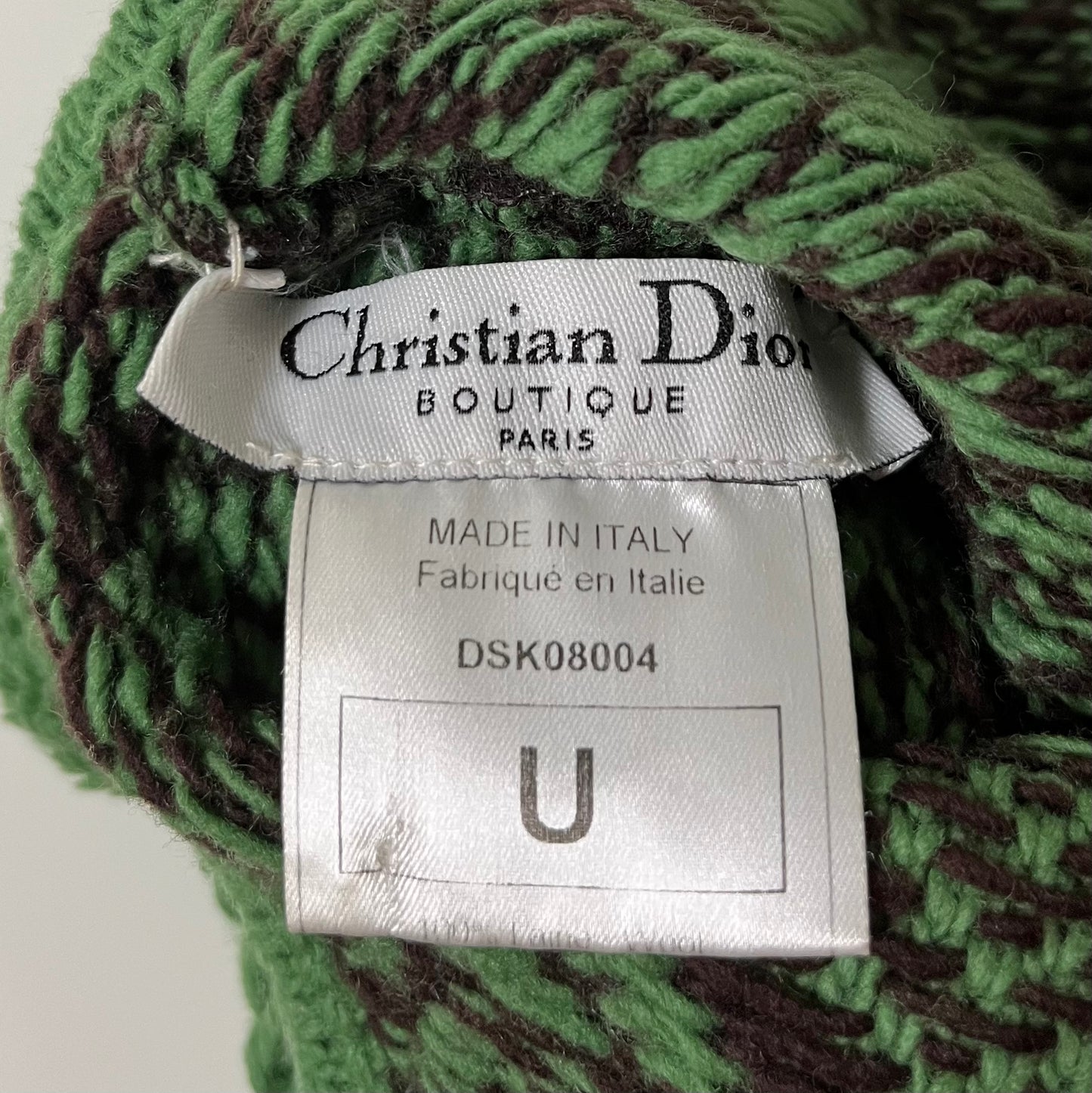 CHRISTIAN DIOR Fall Winter 2002 Knit Pom Pom Mohawk Hat