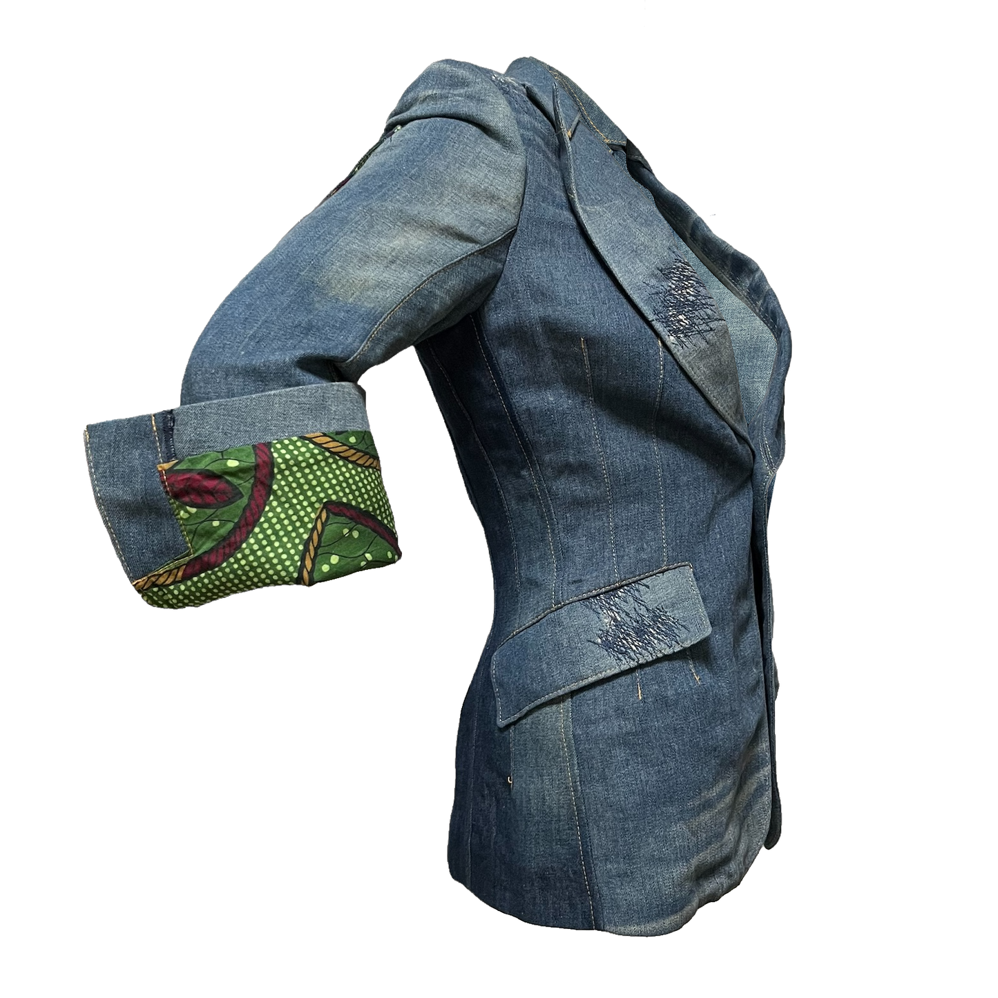 JUNYA WATANABE Spring Summer 2009 African Print Denim Jacket