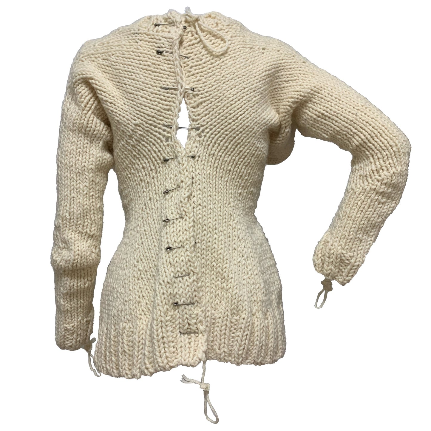 JUNYA WATANABE Fall Winter 1997 Safety Pin Knit Cardigan