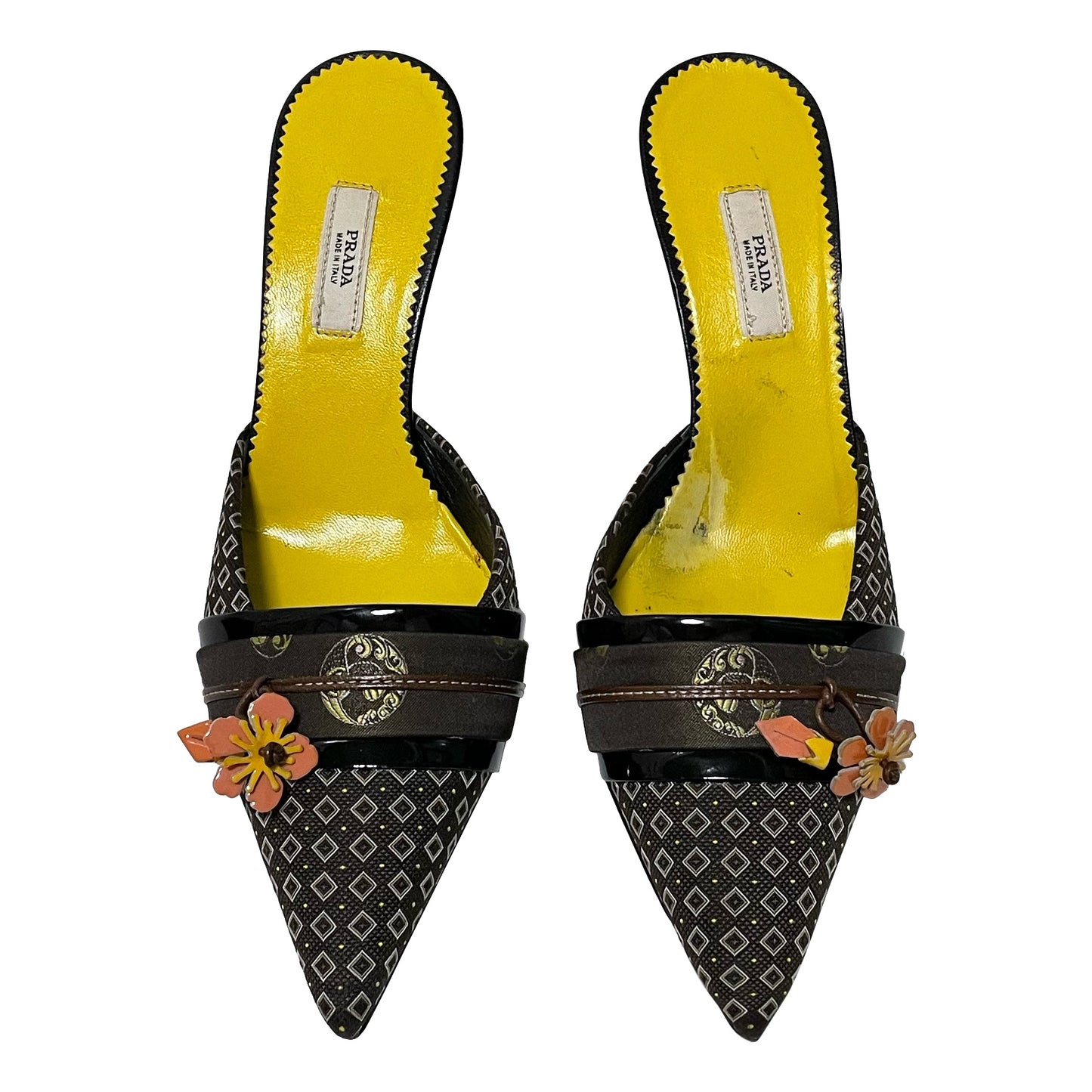 PRADA Flower Kimono Mules