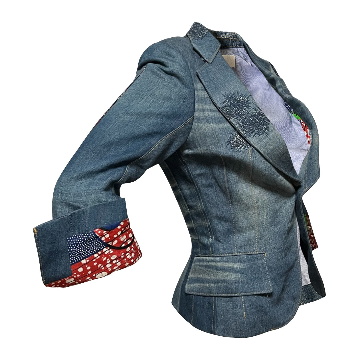 JUNYA WATANABE Spring Summer 2009 African Print Denim Jacket