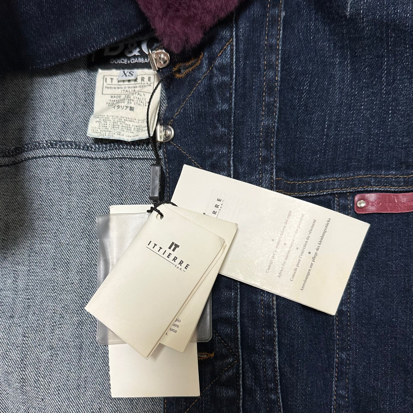 D&G Fur Trim Patchwork Denim Jacket