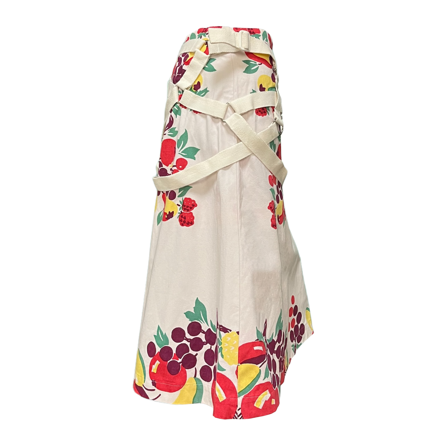 JUNYA WATANABE Spring Summer 2003 Fruits Print Parachute Midi Skirt