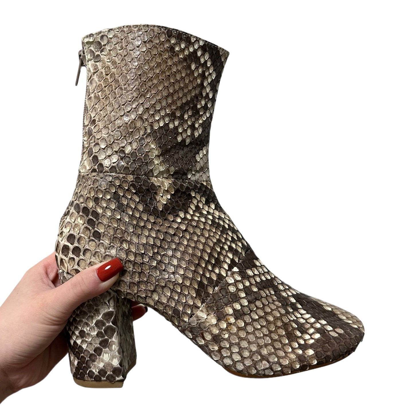 JUNYA WATANABE Spring Summer 2017 Python Zip Ankle Boots