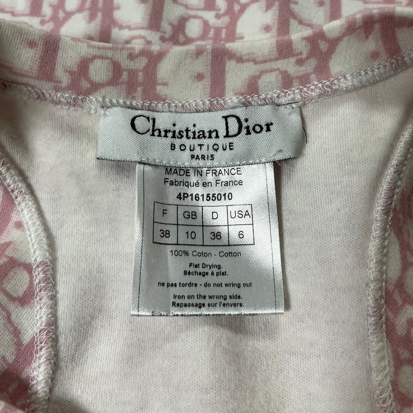 CHRISTIAN DIOR Trotter Print Swarovski No. 1 Tank Top