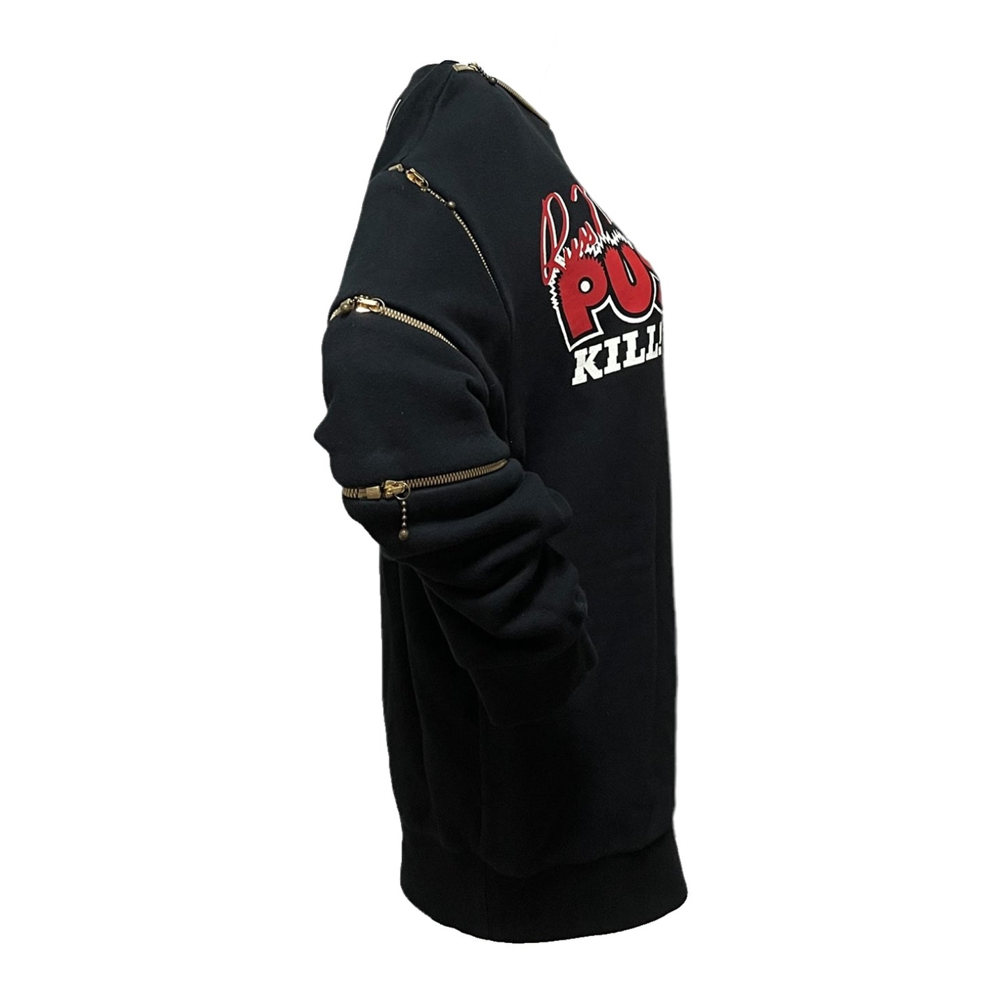 GUCCI Fall Winter 2018 Pussycat Zip Detail Sweatshirt