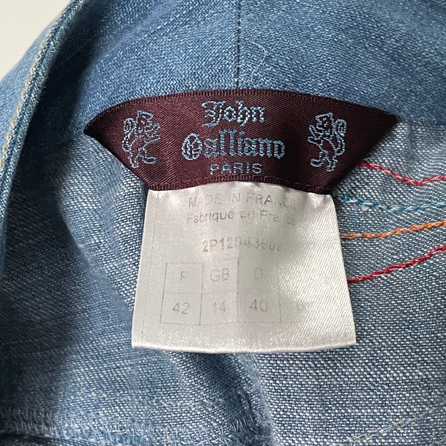 JOHN GALLIANO Spring Summer 2002 Flared Denim Patchwork Pants