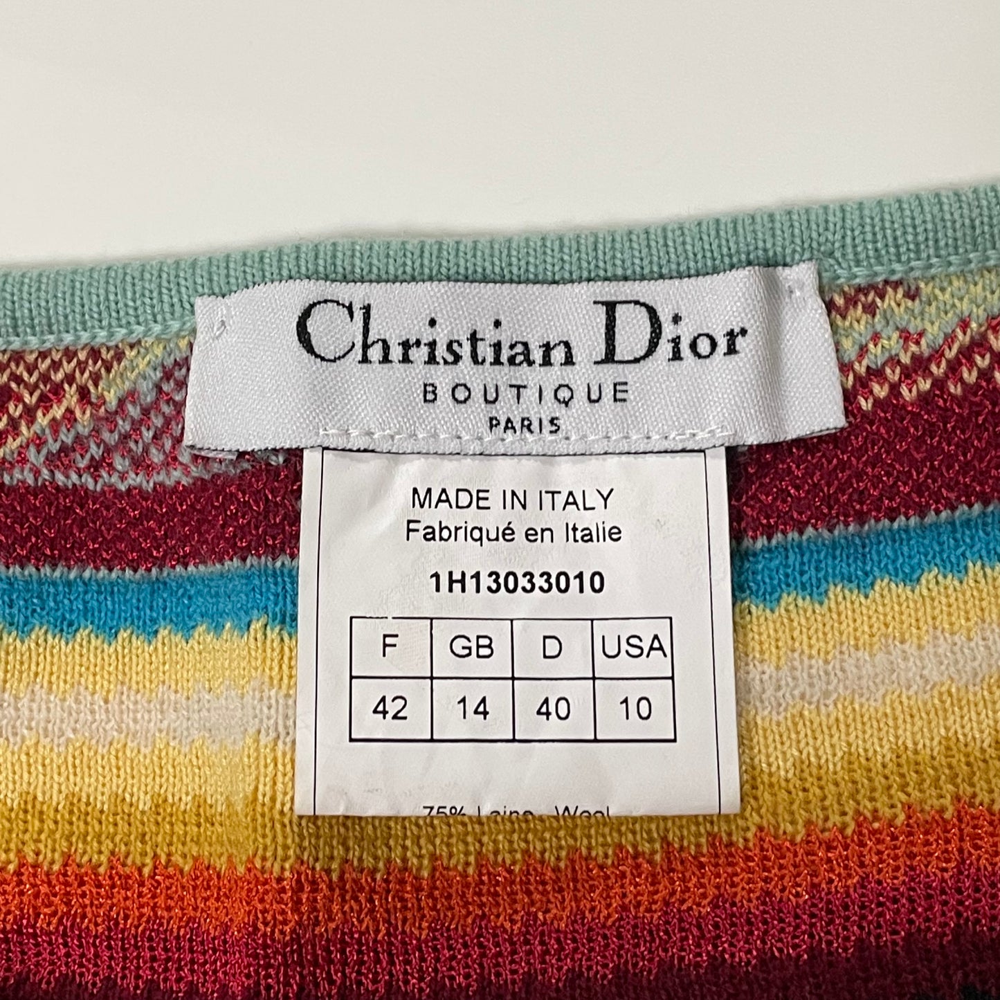 CHRISTIAN DIOR Fall Winter 2001 Knit Frill Midi Skirt