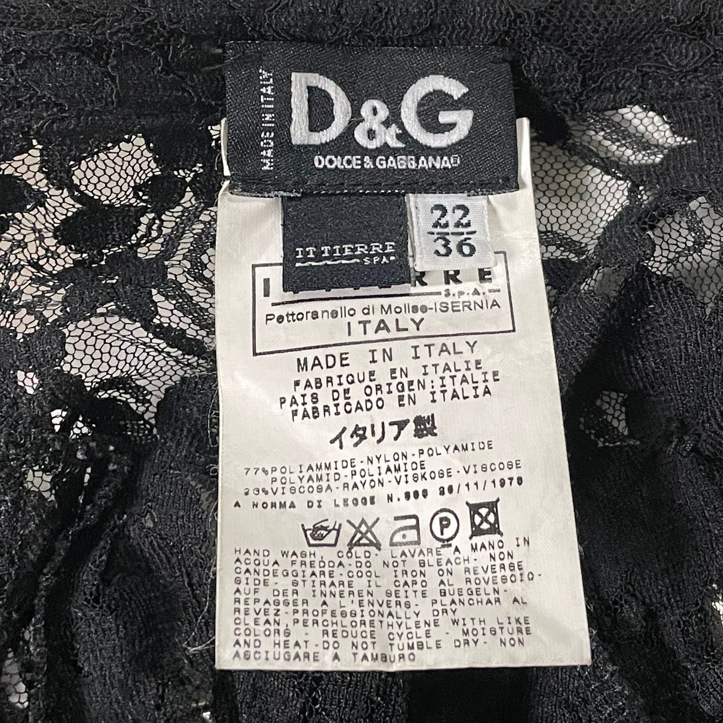 D&G Fall Winter 2003 Bondage Flared Lace Skirt