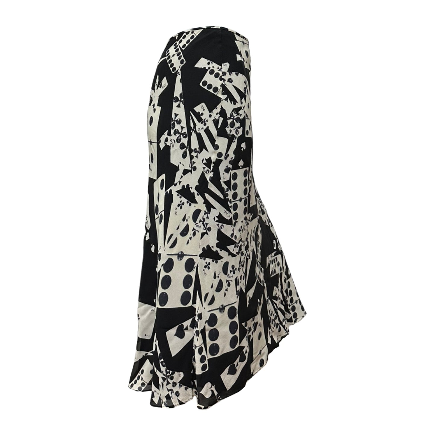 CHRISTIAN DIOR Spring Summer 2001 Dice Trump Print Midi Skirt