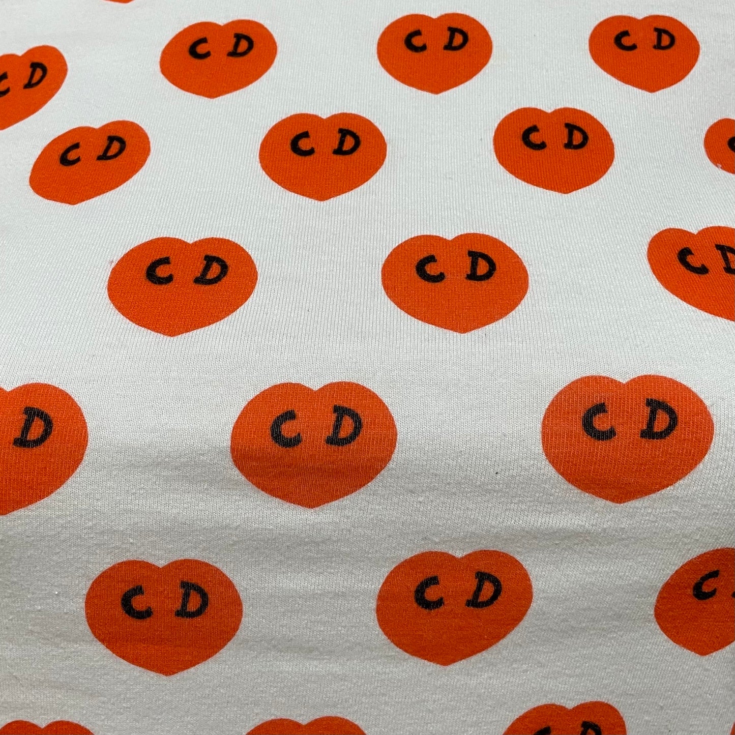 CHRISTIAN DIOR Spring Summer 2002 CD Logo Heart Print T-Shirt
