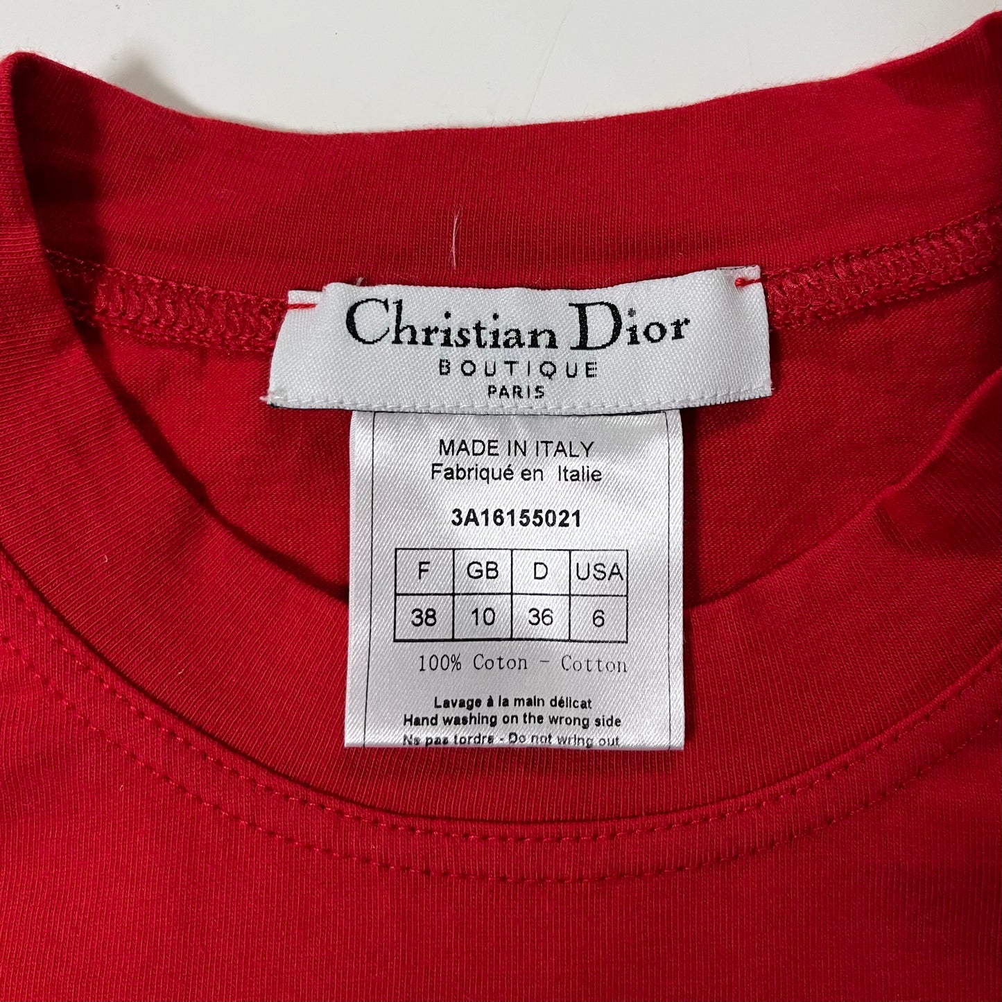 CHRISTIAN DIOR Fall Winter 2003 "J'ADORE DIOR" Studded T-Shirt