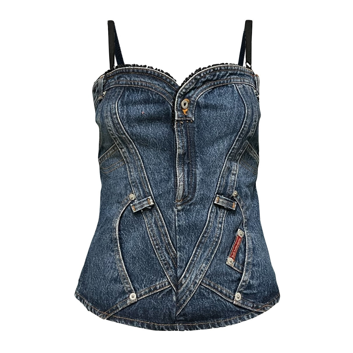 D&G Patchwork Denim Bustier