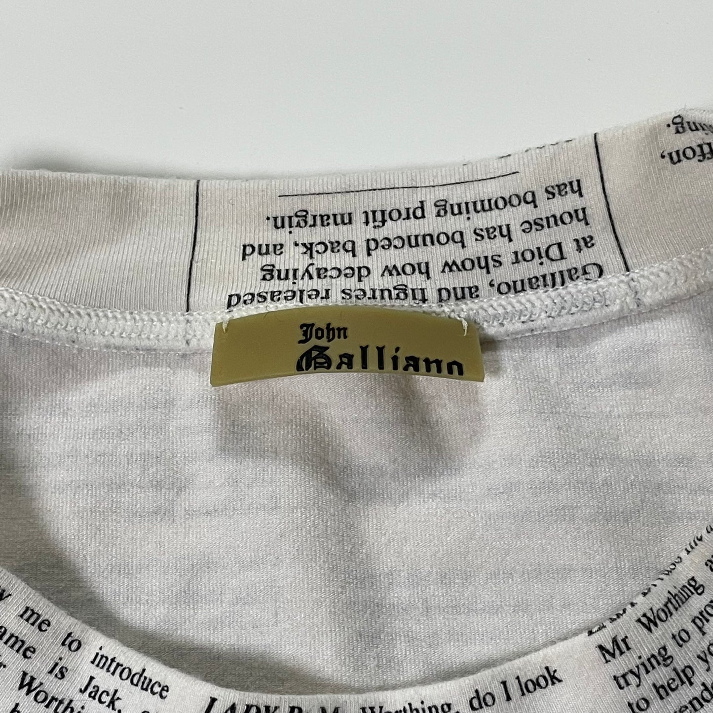 JOHN GALLIANO Newspaper Print T-Shirt