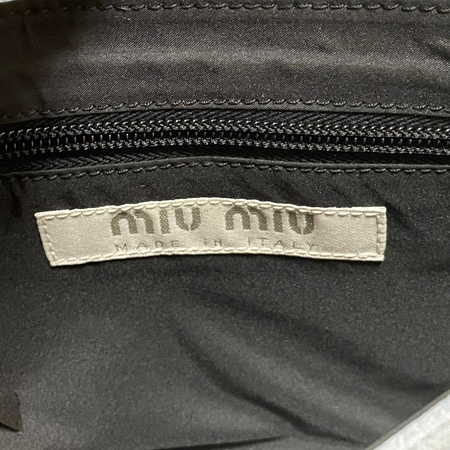 MIU MIU Spring Summer 2000 Leather Mesh Clutch Bag