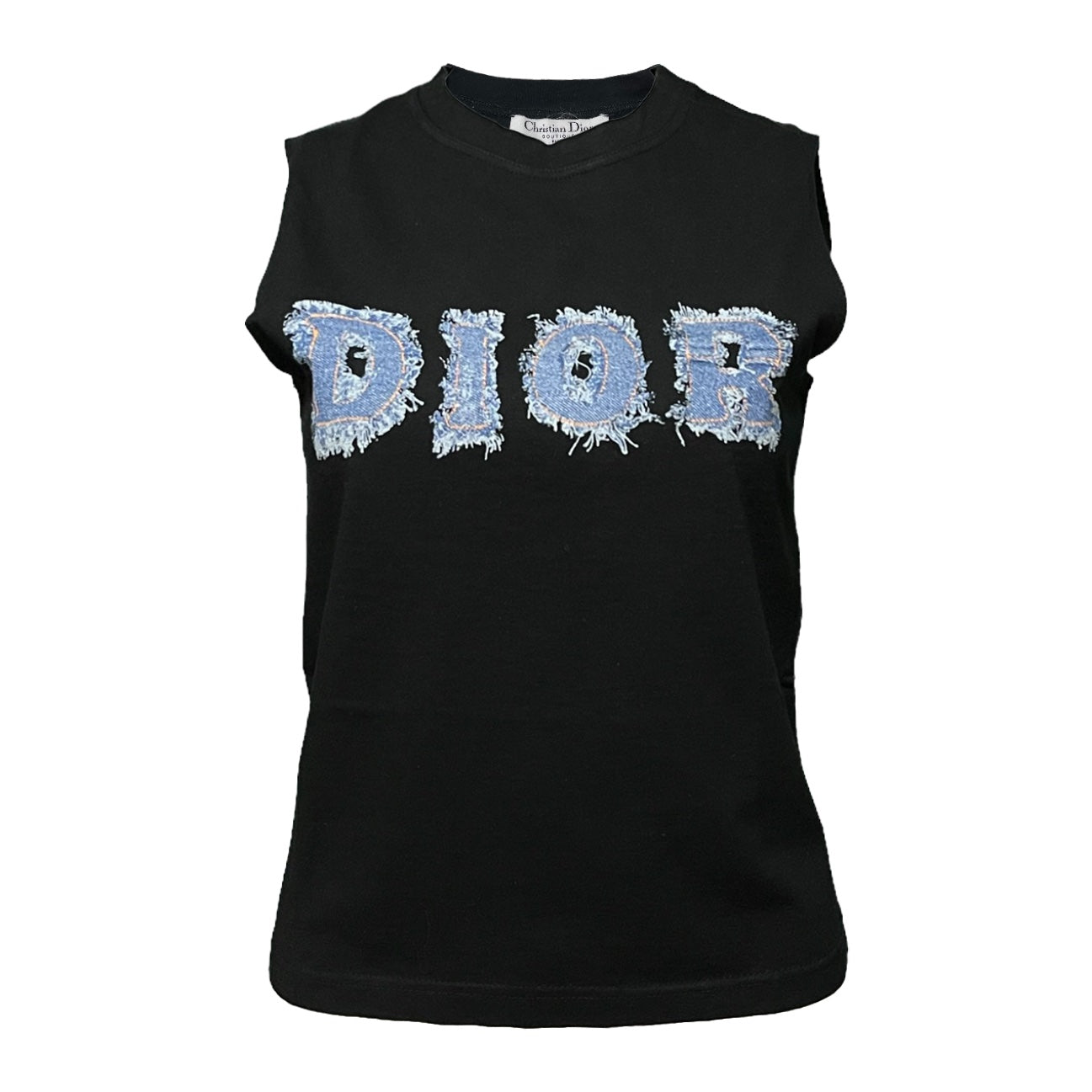 CHRISTIAN DIOR Spring Summer 2003 Denim Look Logo Tank Top