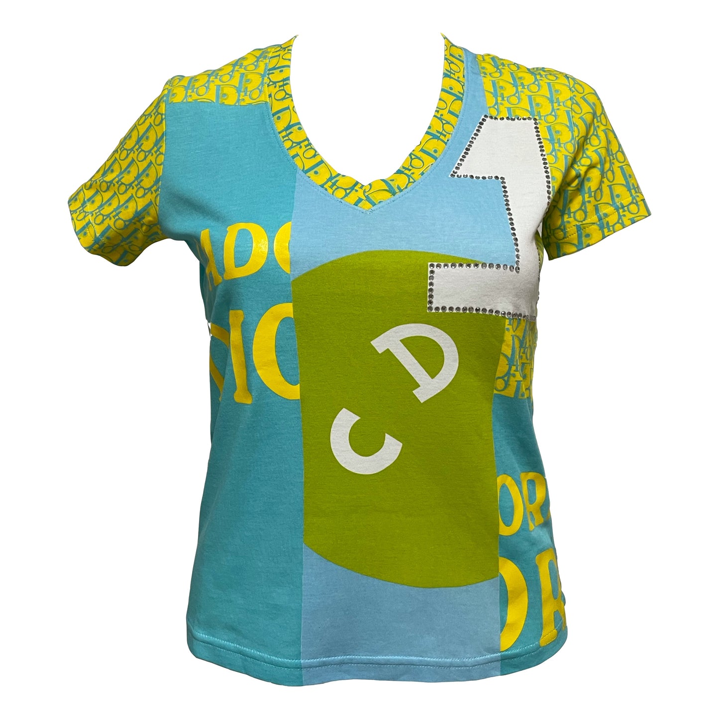 CHRISTIAN DIOR Spring Summer 2005 Trotter Print Swarovski T-Shirt