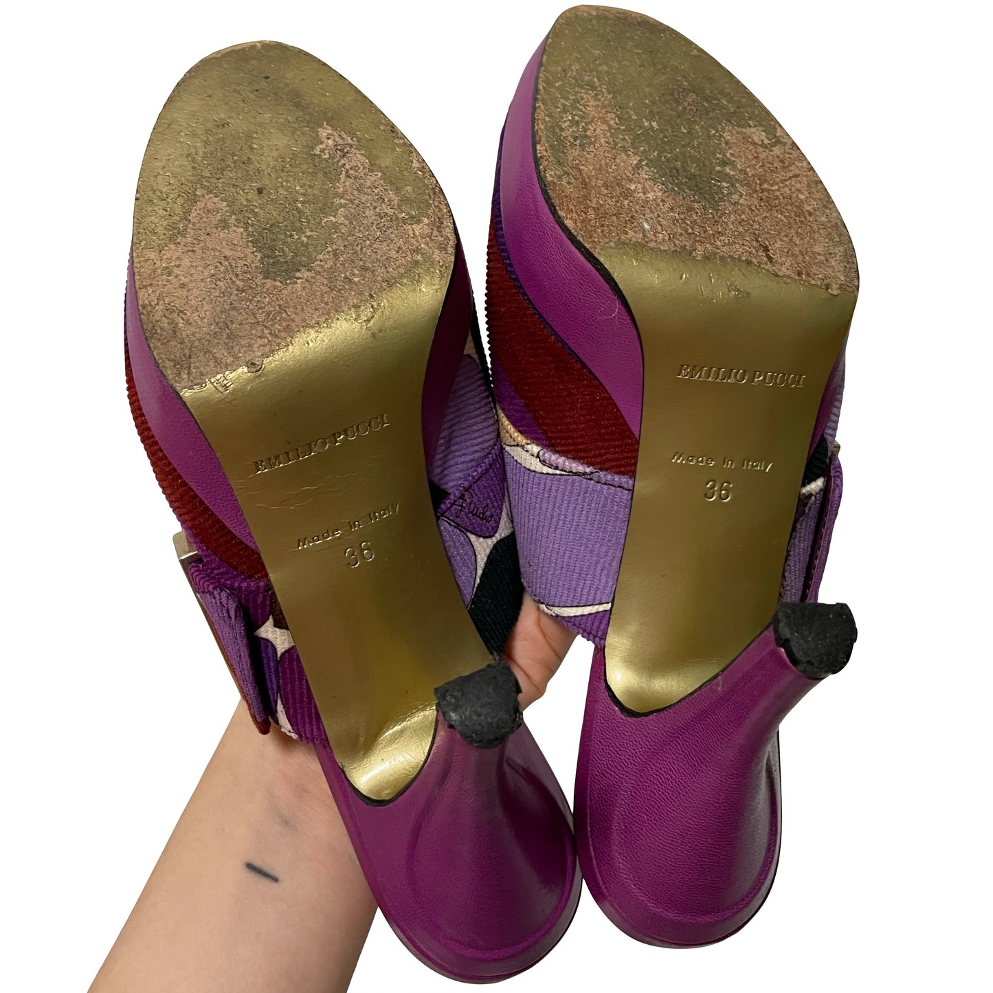 EMILIO PUCCI Fall Winter 2005 Corduroy Mules