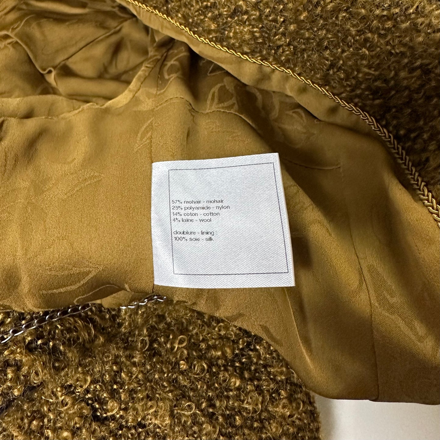 CHANEL Tweed Cropped Button Up Jacket