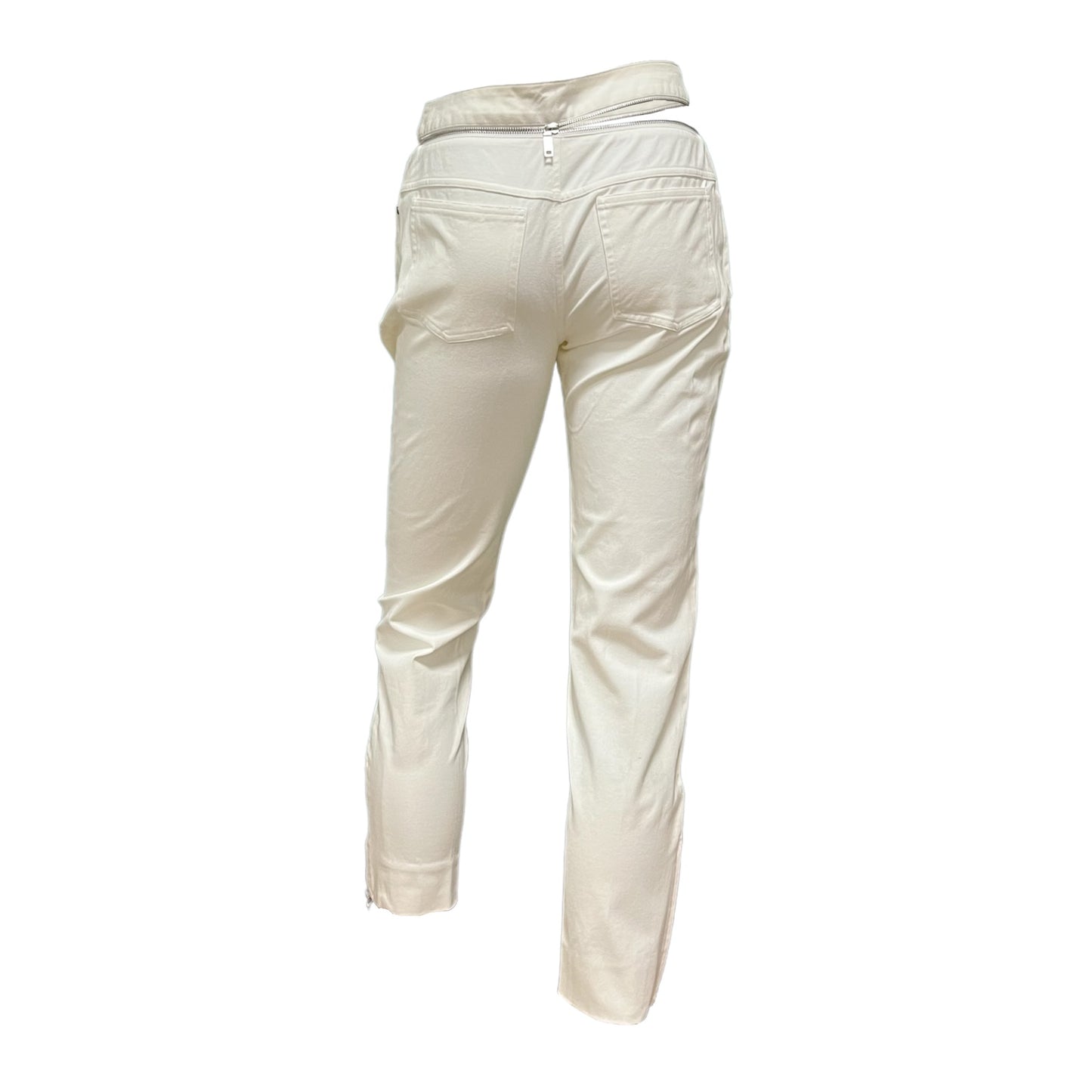 CELINE Zip Detail Cropped Straight Leg Pants