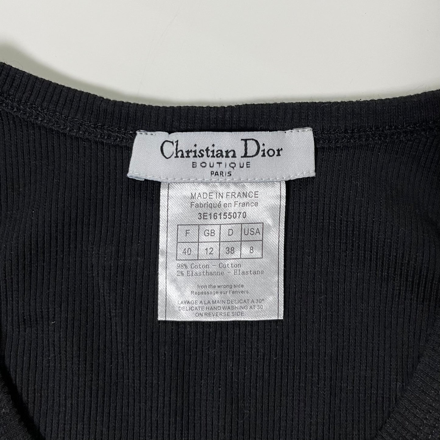 CHRISTIAN DIOR Fall Winter 2003 "J'ADORE DIOR" Swarovski Tank Top