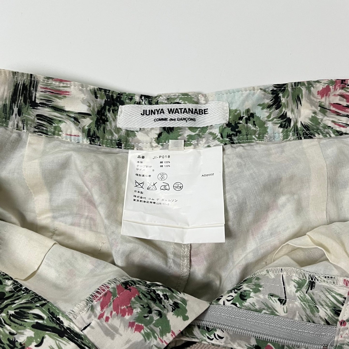 JUNYA WATANABE Spring Summer 2003 Pictorial Print Parachute Cropped Pants