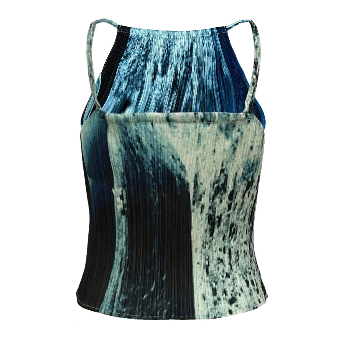 PLEATS PLEASE ISSEY MIYAKE Apollo Moon Landing Print Pleated Top