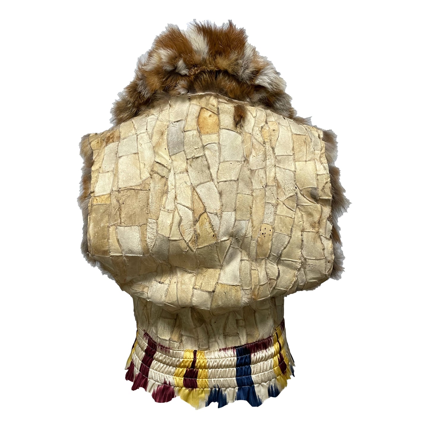 CHRISTIAN DIOR Fall Winter 2001 Patchwork Leather Fur Vest