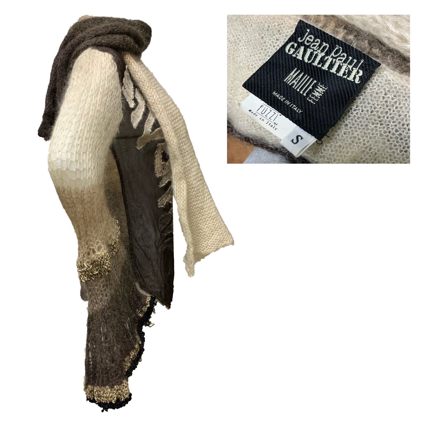 JEAN PAUL GAULTIER Fall Winter 2007 Scarf Detail Knit Sweater